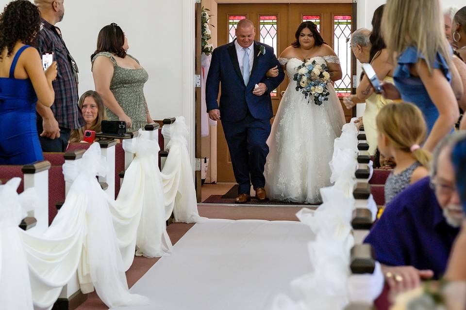 Walking down the isle