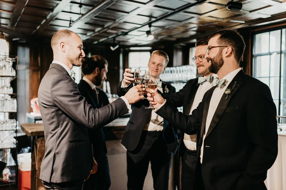 Groom with the groomsmen