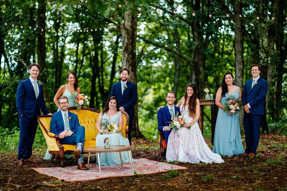 Summer Wedding Bridal Party