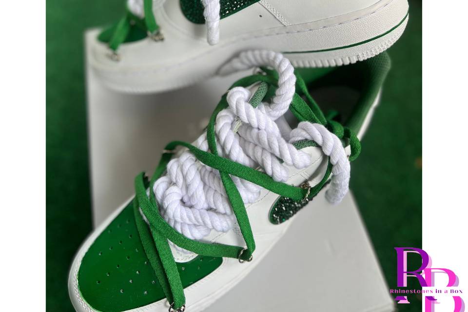 Rope Laces Blinged Check Air F