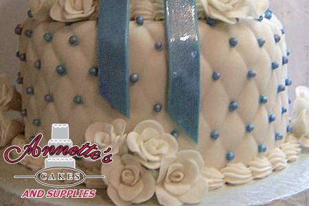 Wonderfully textured and handmade ribbons cake!