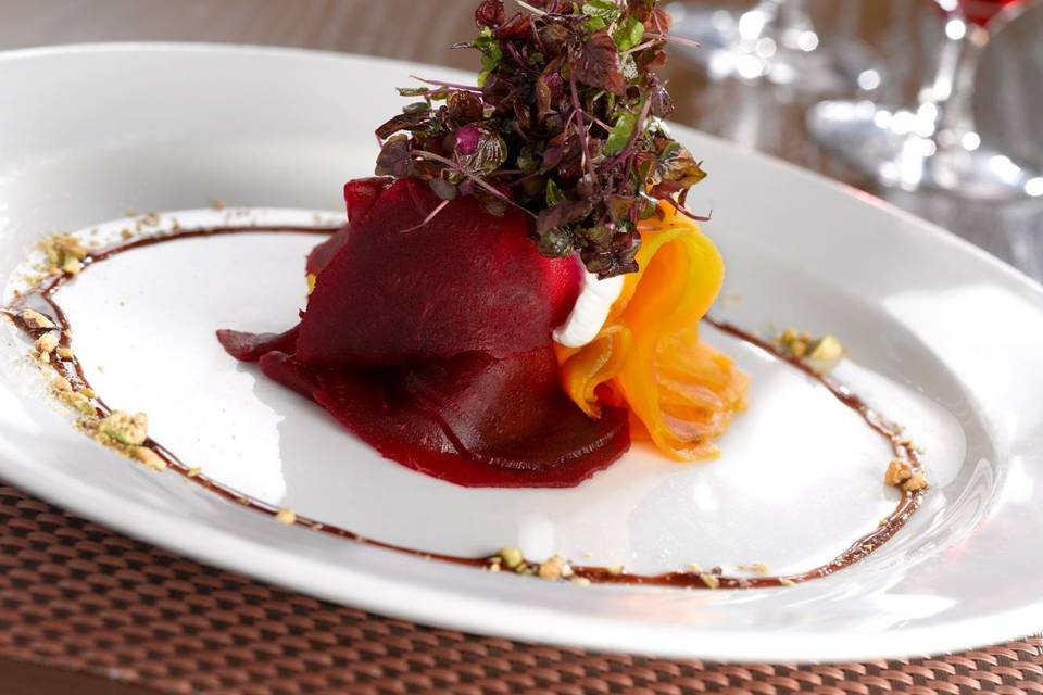 Beet Salad with Goat Cheese Mouse