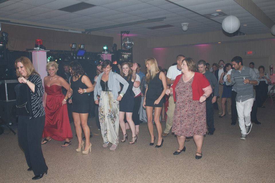 Wedding guests always having a great time at the weddings I perform at.