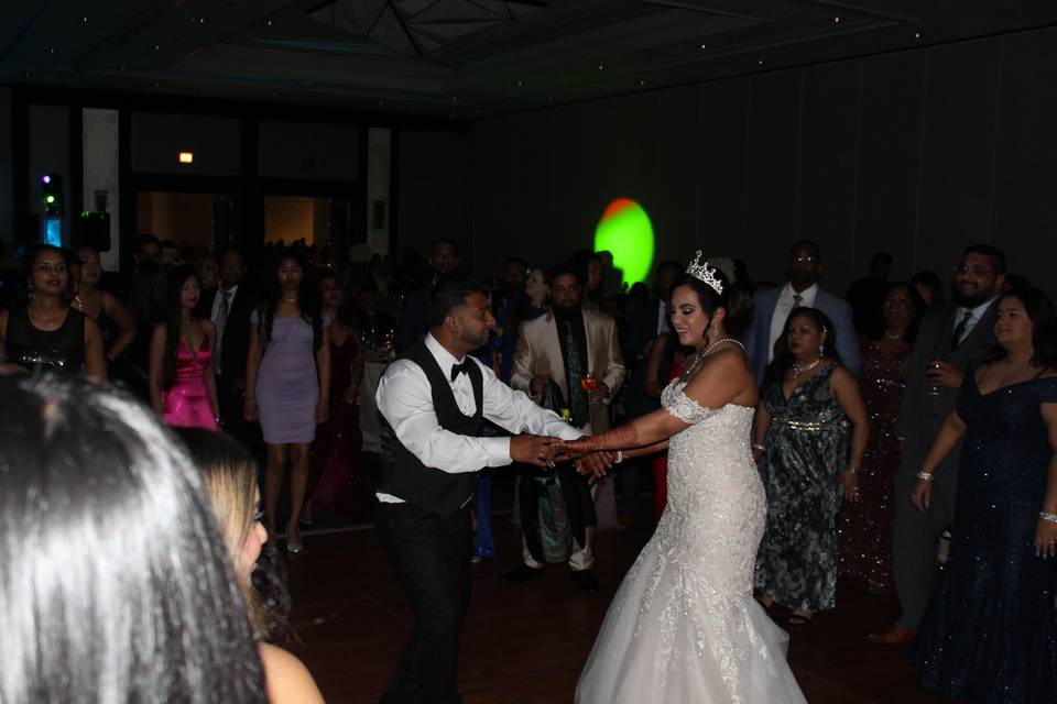 Bride and Groom Dancing