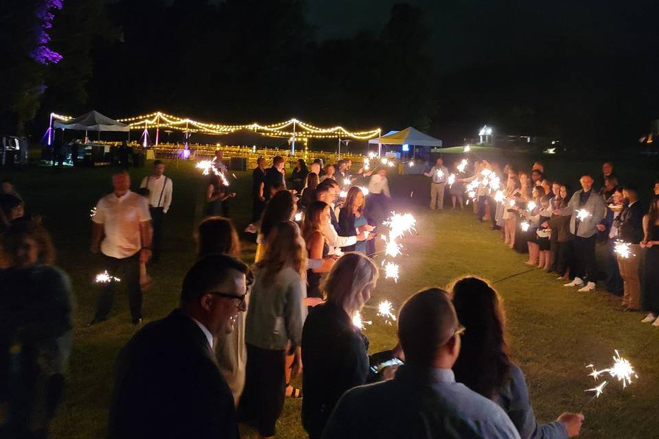 Amazing sparkler Send-off