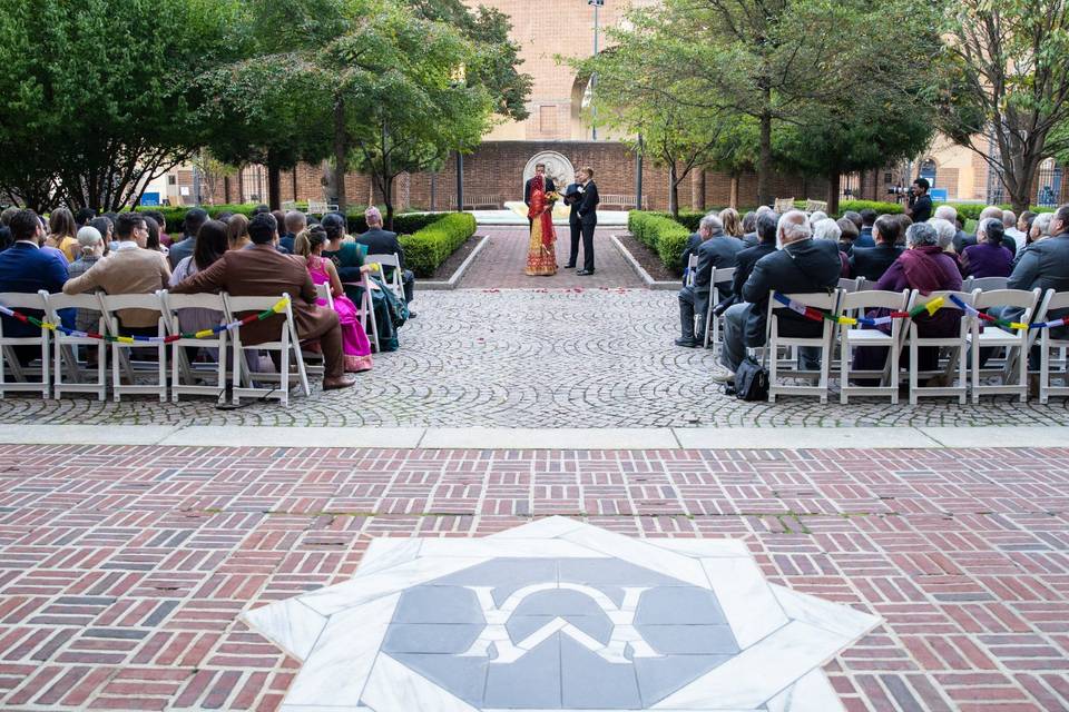 Ceremony in Stoner Courtyard