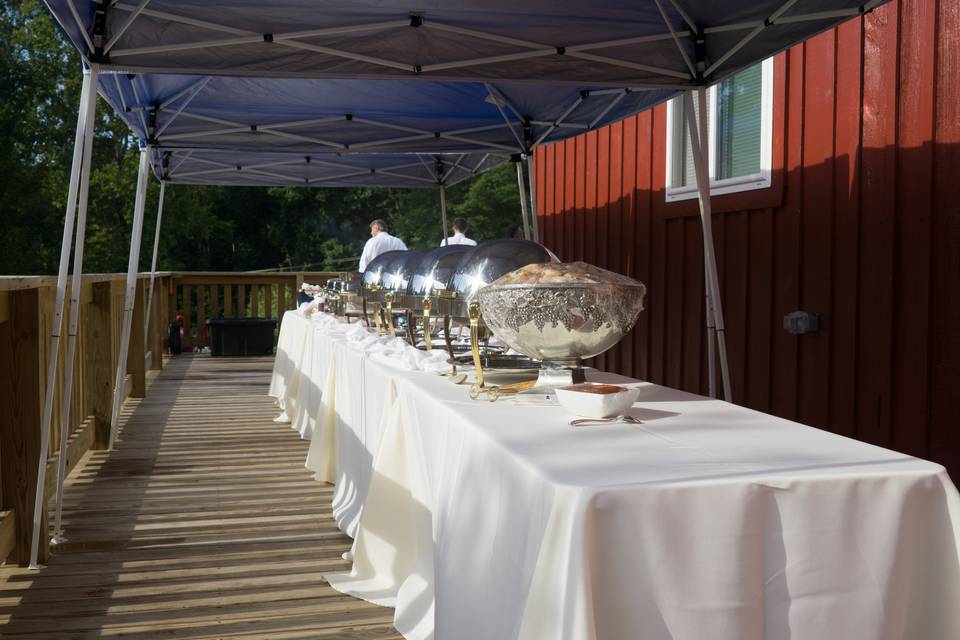Buffet tables
