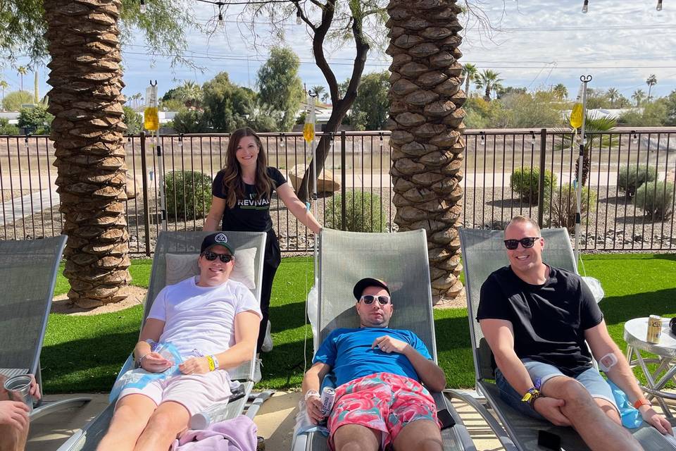 Bachelor Party by the pool