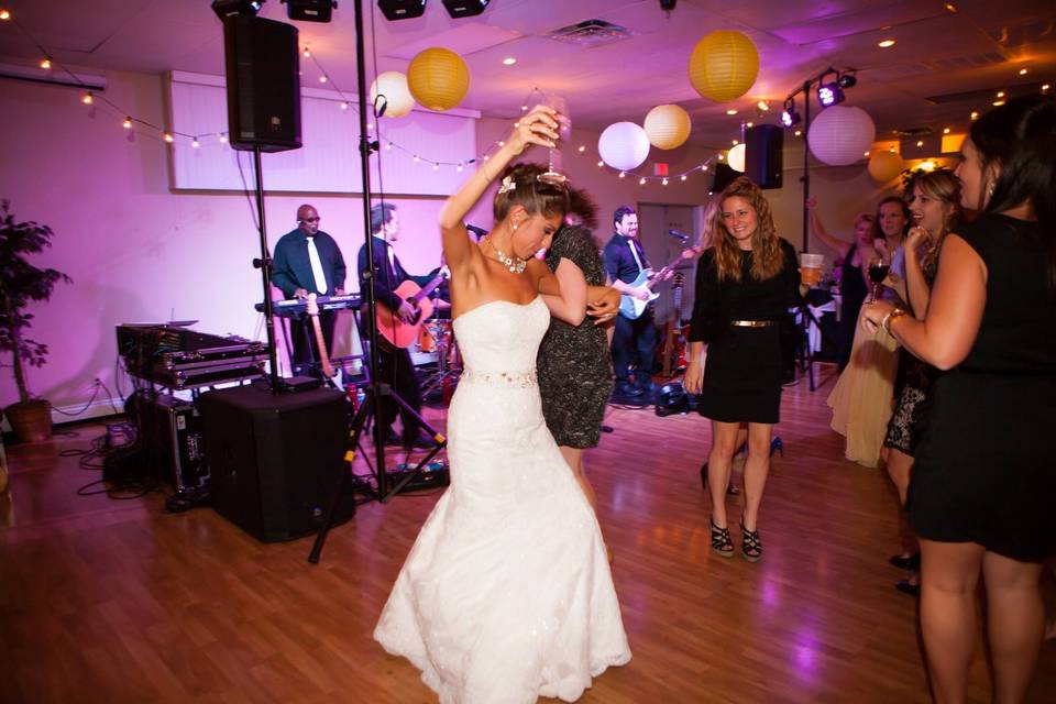 Bride dancing