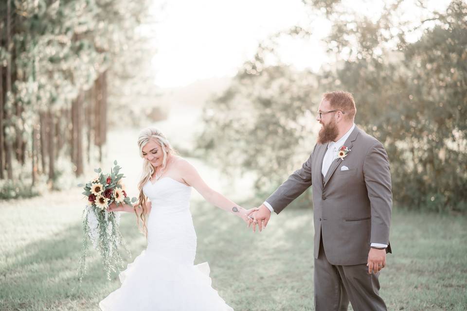 Bride & Groom walking