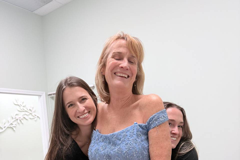 Mom found her dress, too