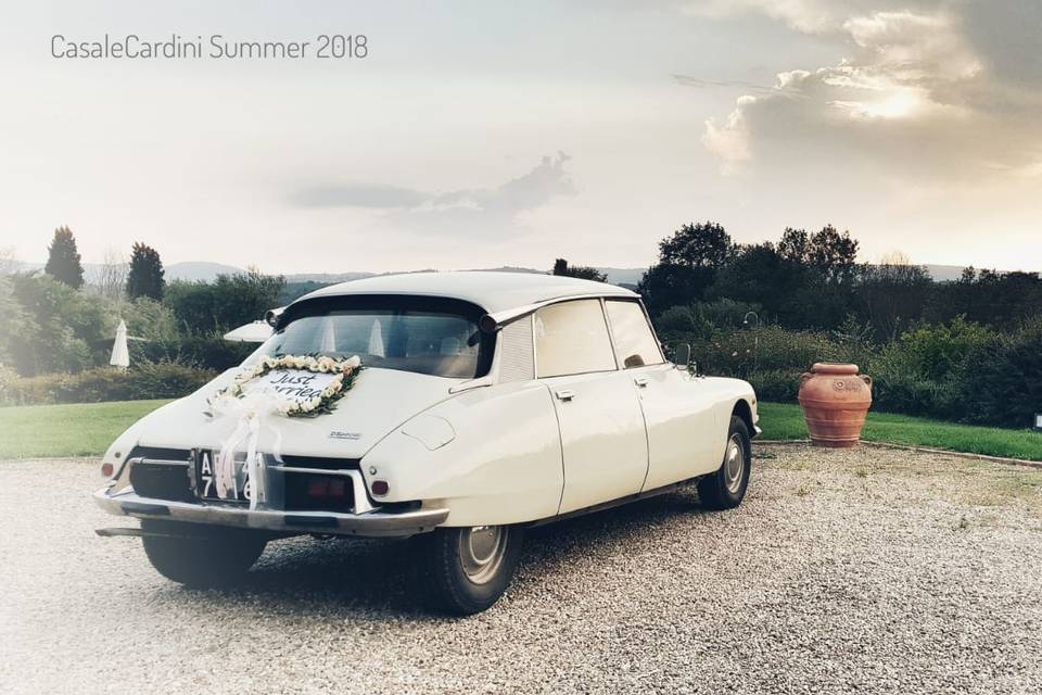 Vintage wedding car