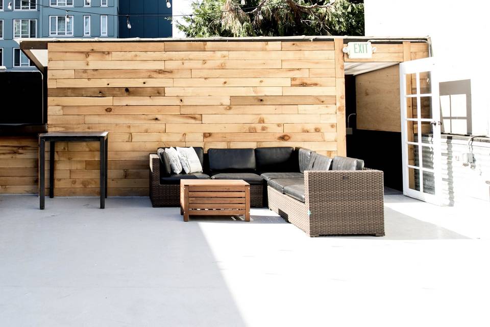 Beautiful rooftop patio