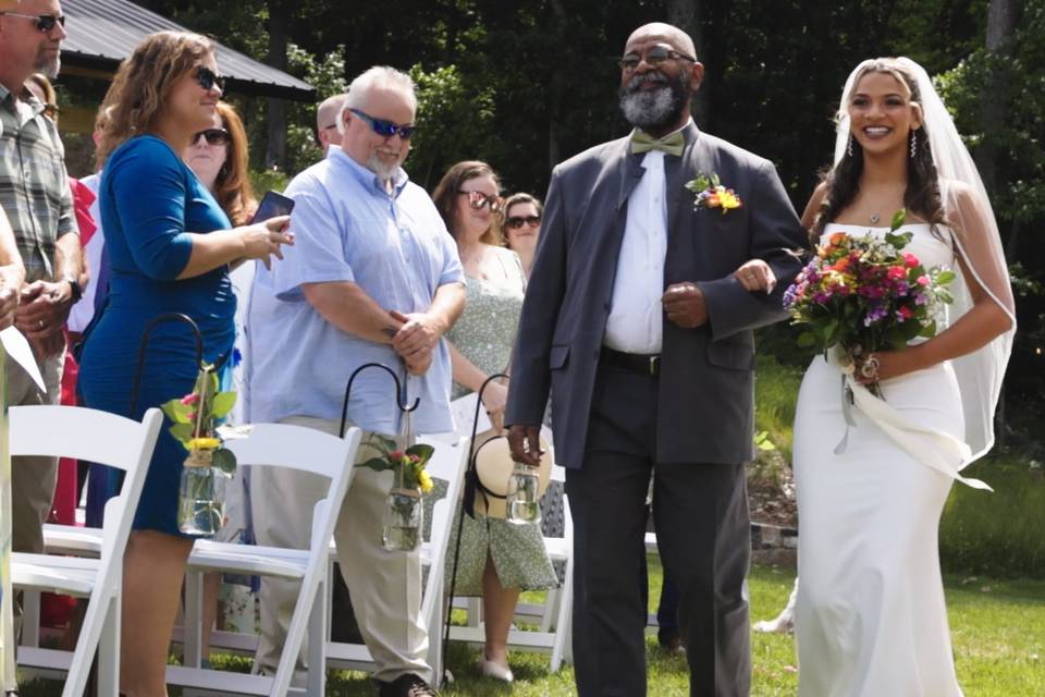 Bride and dad