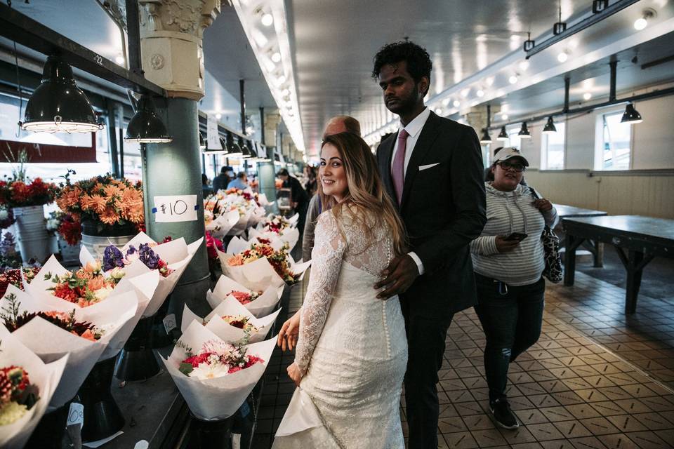 Picking a bouquet