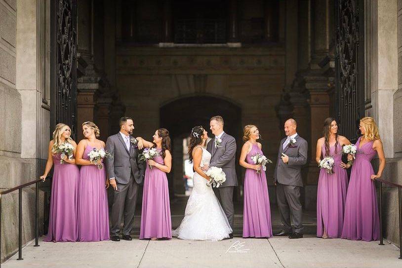 Stunning bridal party