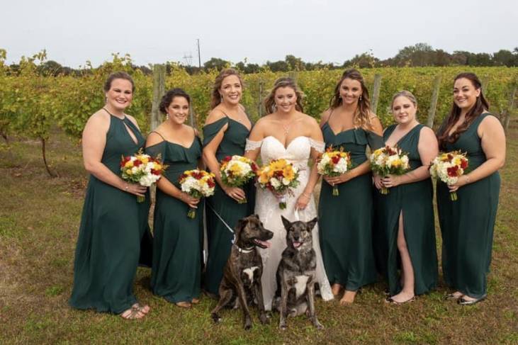 Every bride needs a dog!