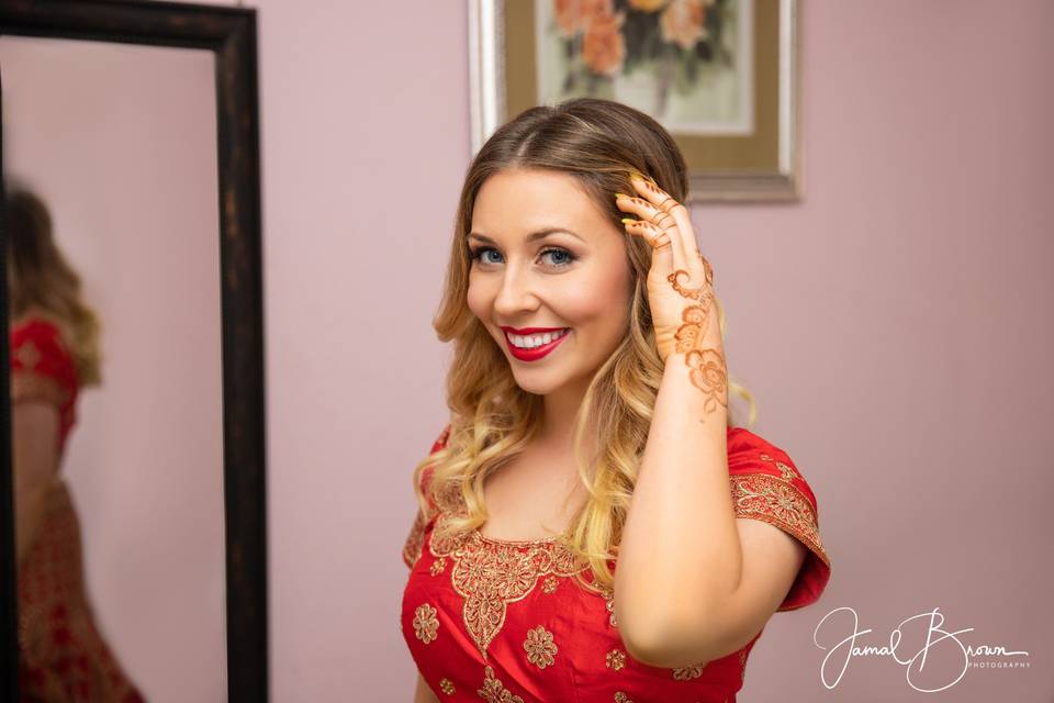 Indian wedding getting ready