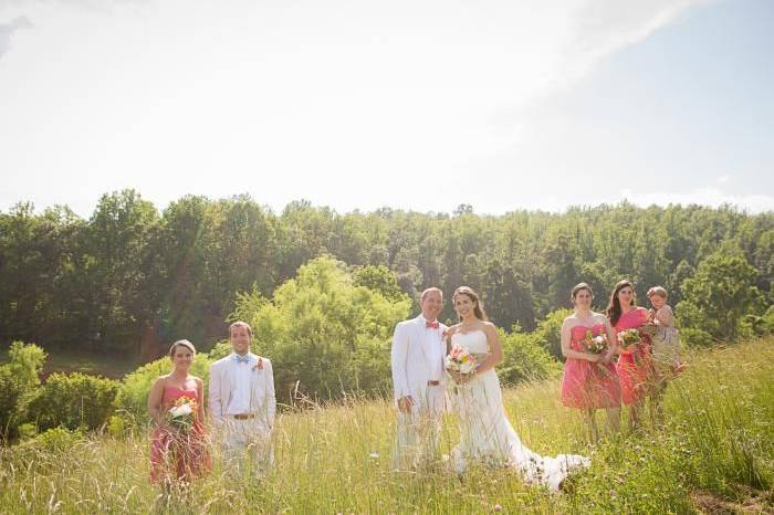Wedding Party in the Orchard