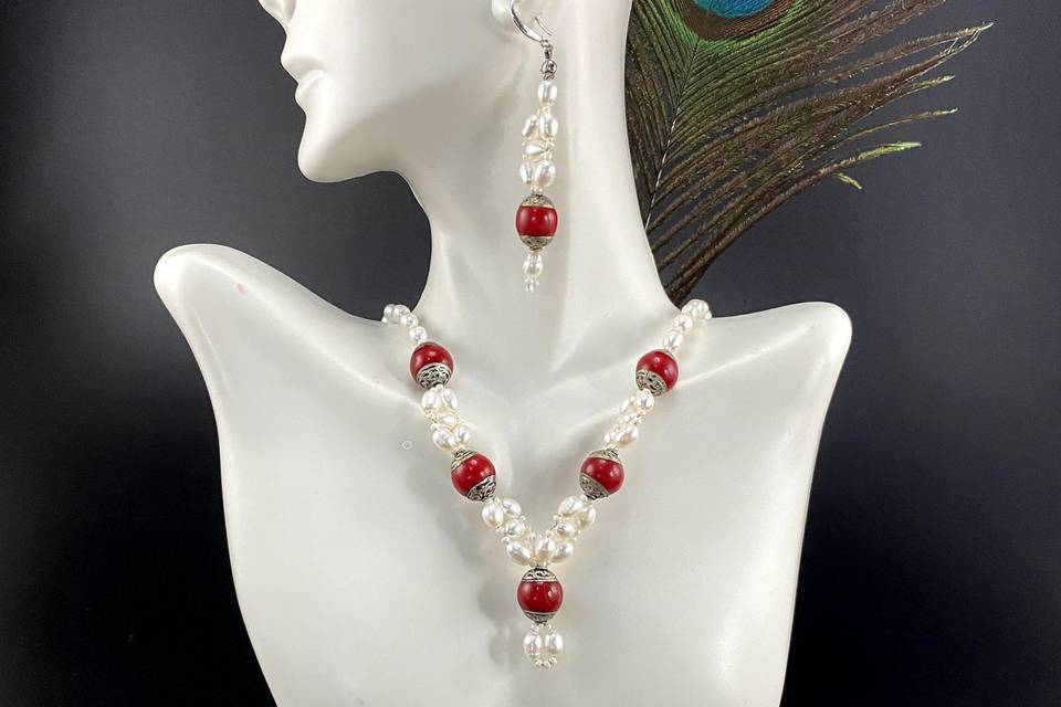 Tibetan Pearl Jewelry Set