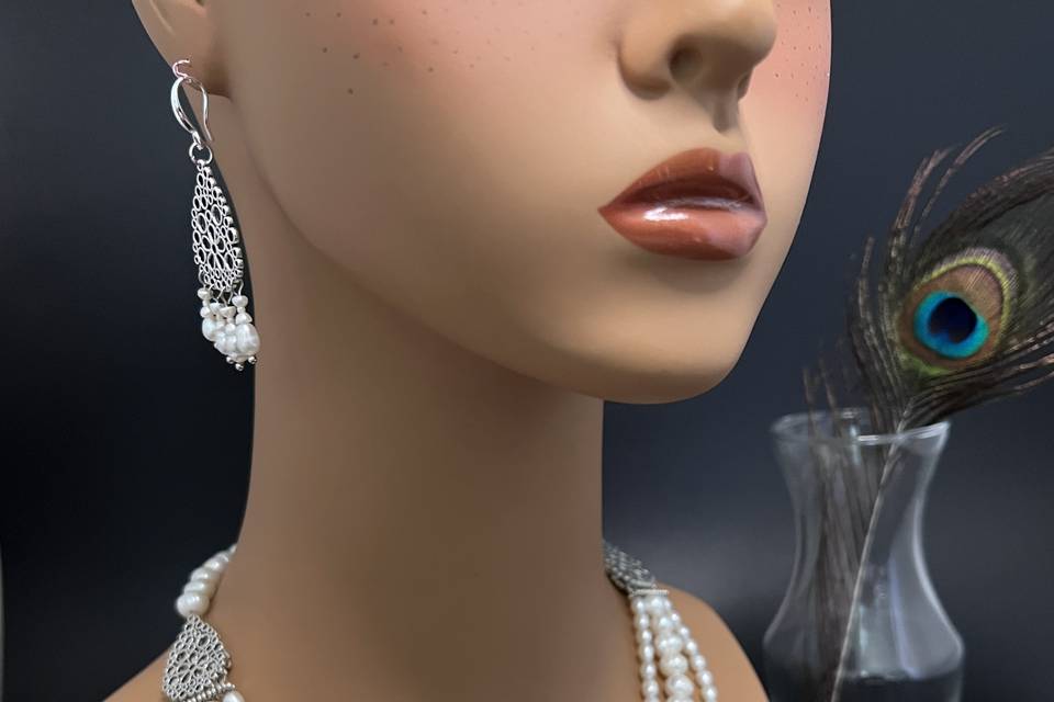 Layered Pearl Bridal Jewelry