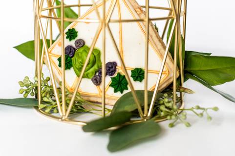 Succulent terrarium cookies