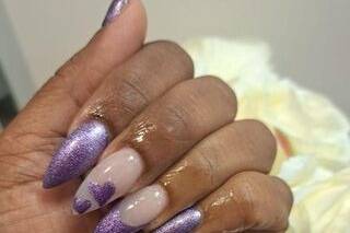 Purple manicure