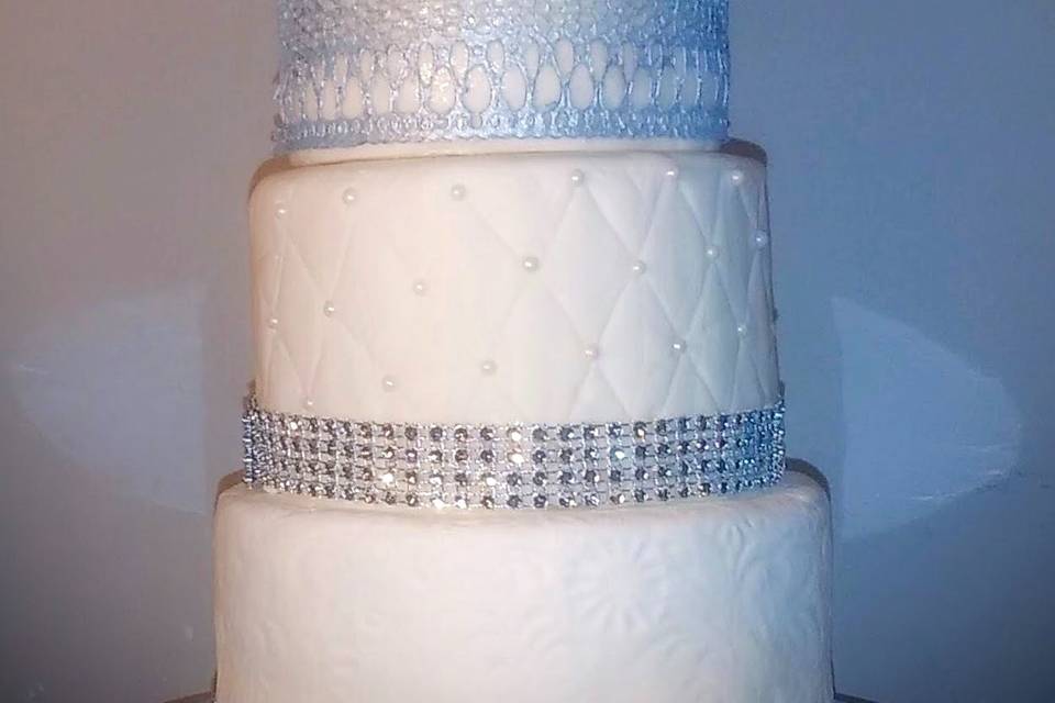 Lace wedding cake