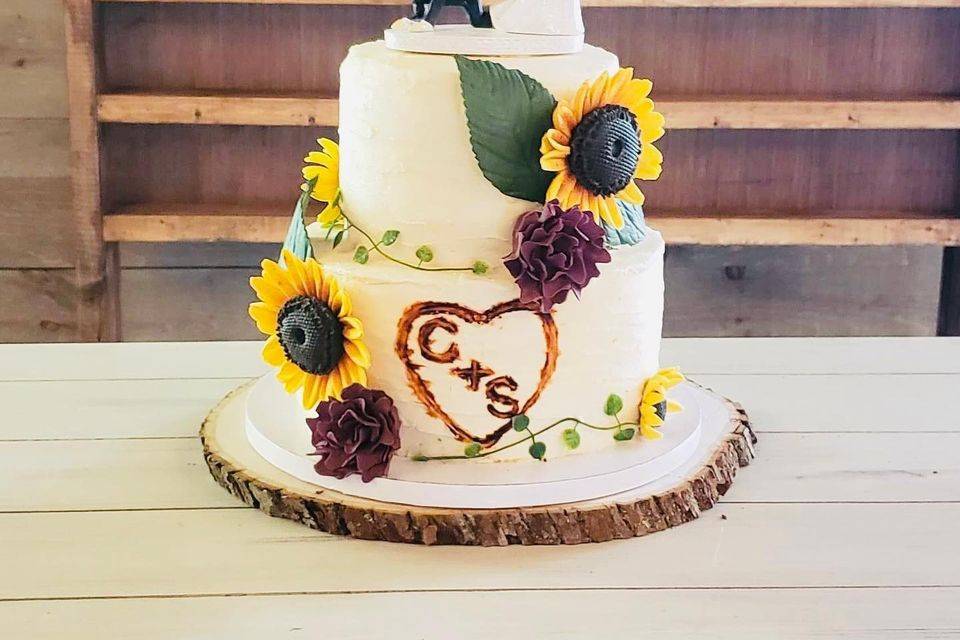Sunflower Wedding cake