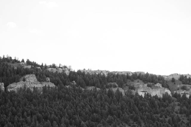Ceremony site with mountains