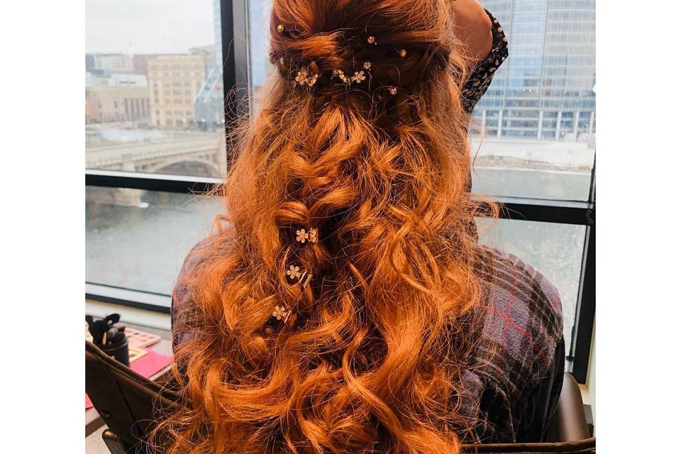 An ornate hairstyle