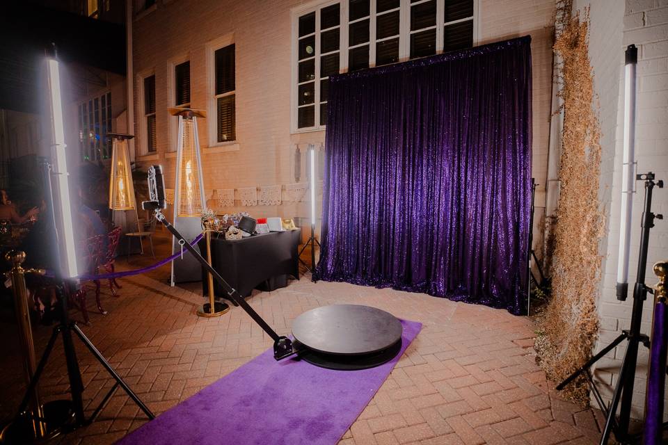 Purple and Gold 360 Booth