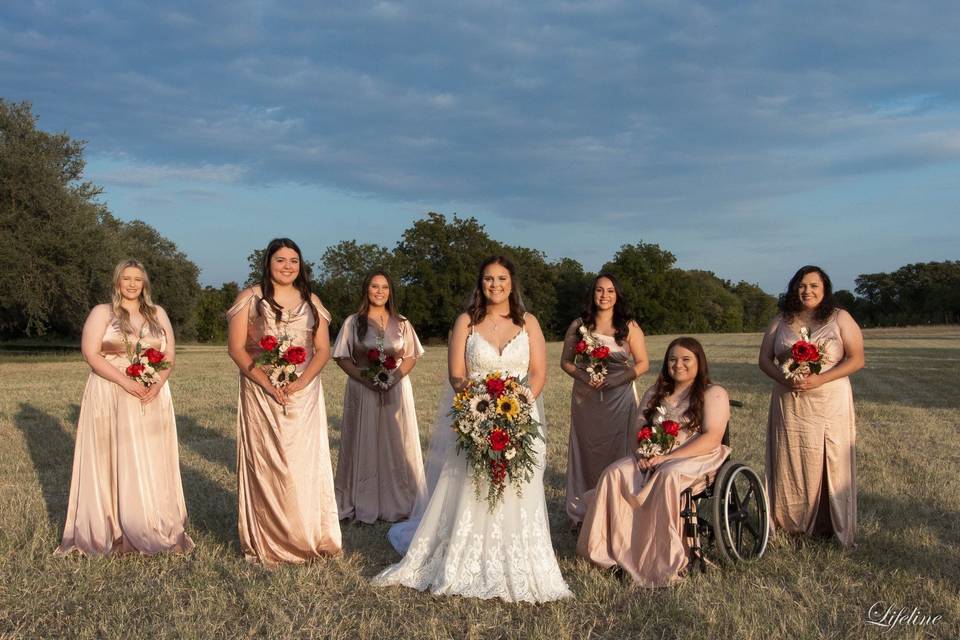 The bride and her ladies!