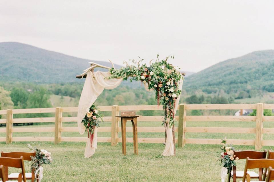 Outdoor ceremony location