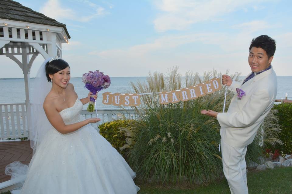 Wedded smiles