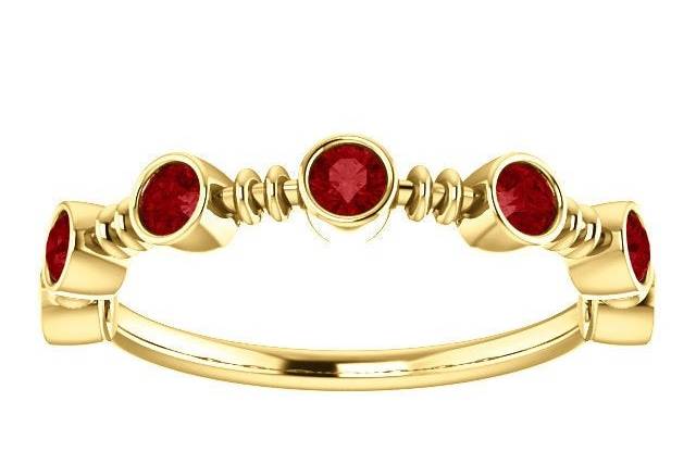 Ruby band 14kt gold