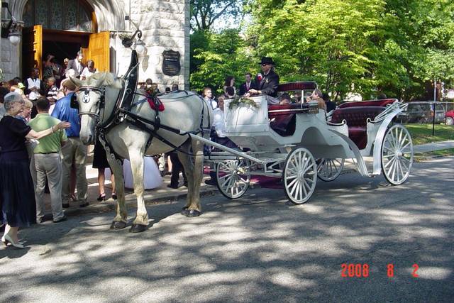 Carriage awaits bride