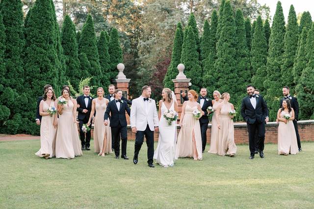 Wedding party in English garde