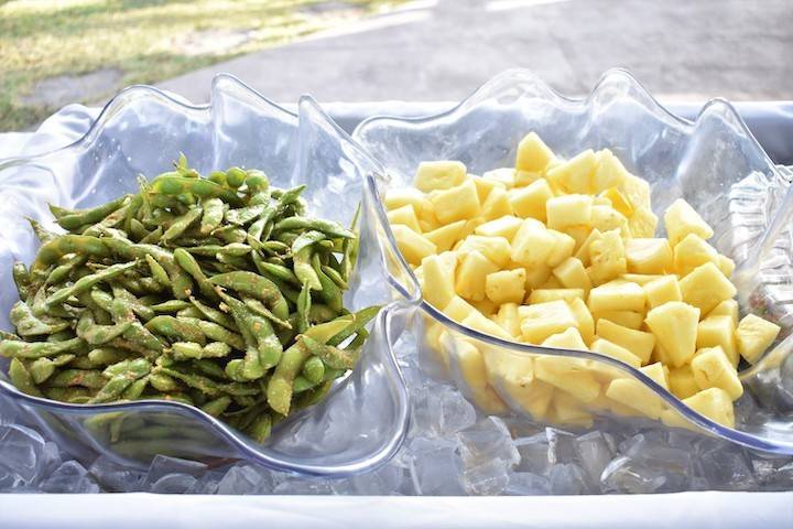 Garlic Edamame and Pineapple