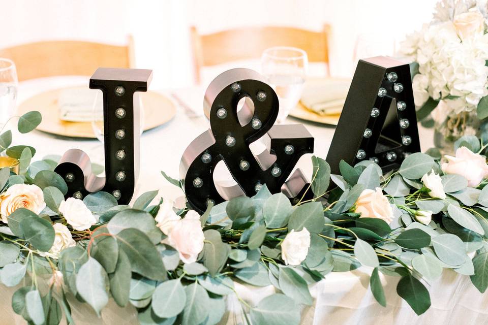 Wedding initials