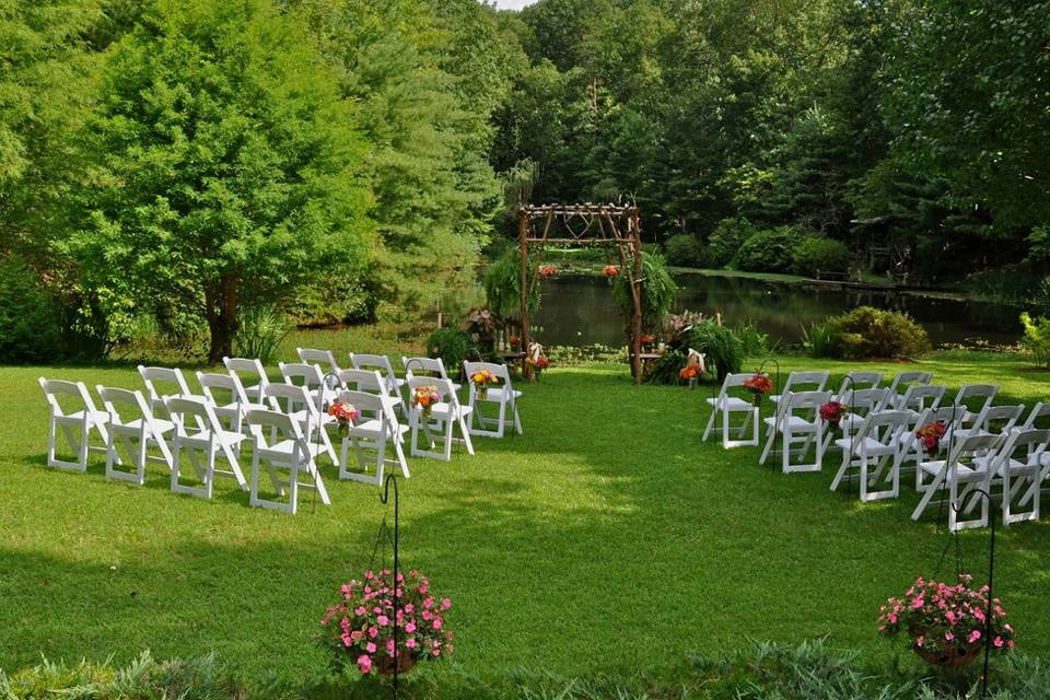 Wedding ceremony area