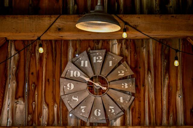 Savannah 24 in. Brown Farmhouse Wall Clock