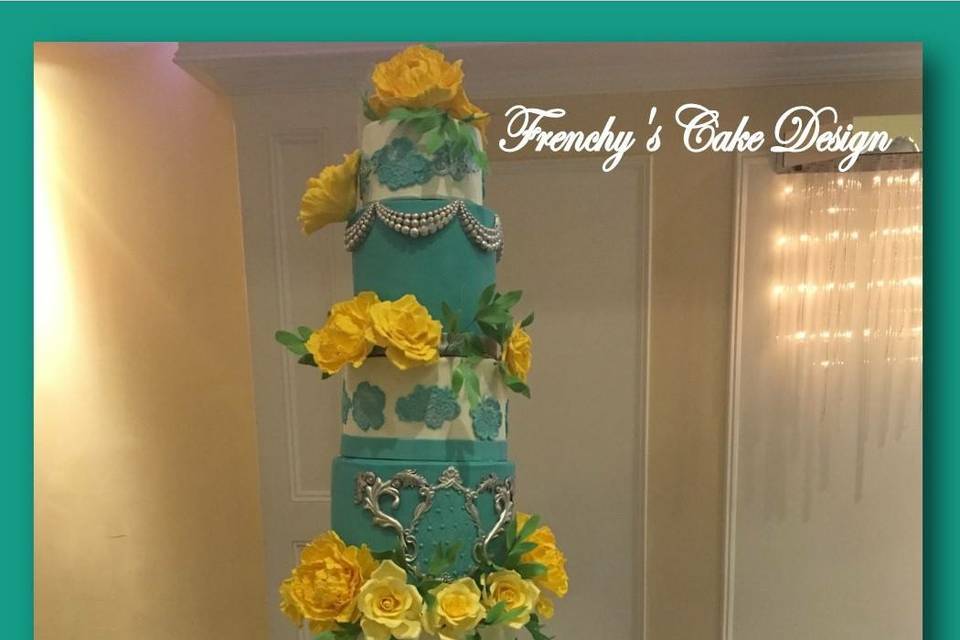 9 tier towering cake