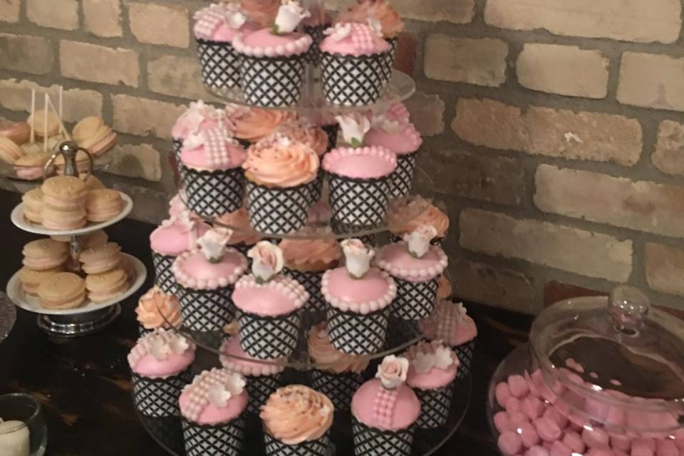Cupcake wedding tower