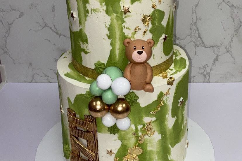 Green and cream teddy theme