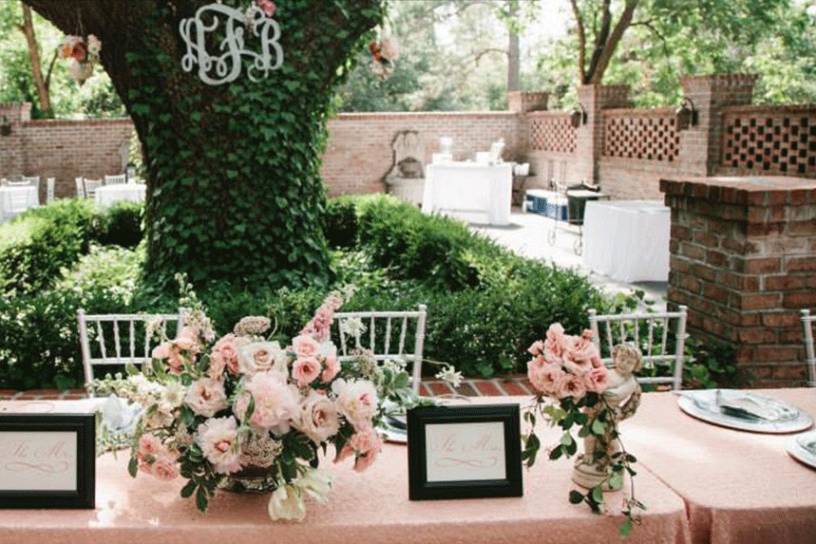 Head table setup