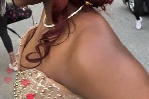 Side part updo with pincurls