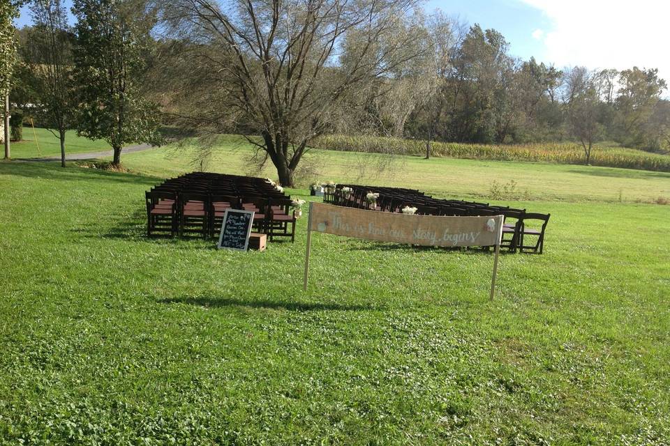 Ostertag Vistas farm ceremony