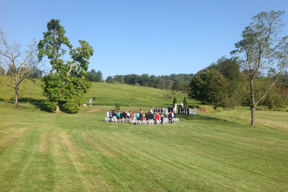 Ostertag Vistas field ceremony