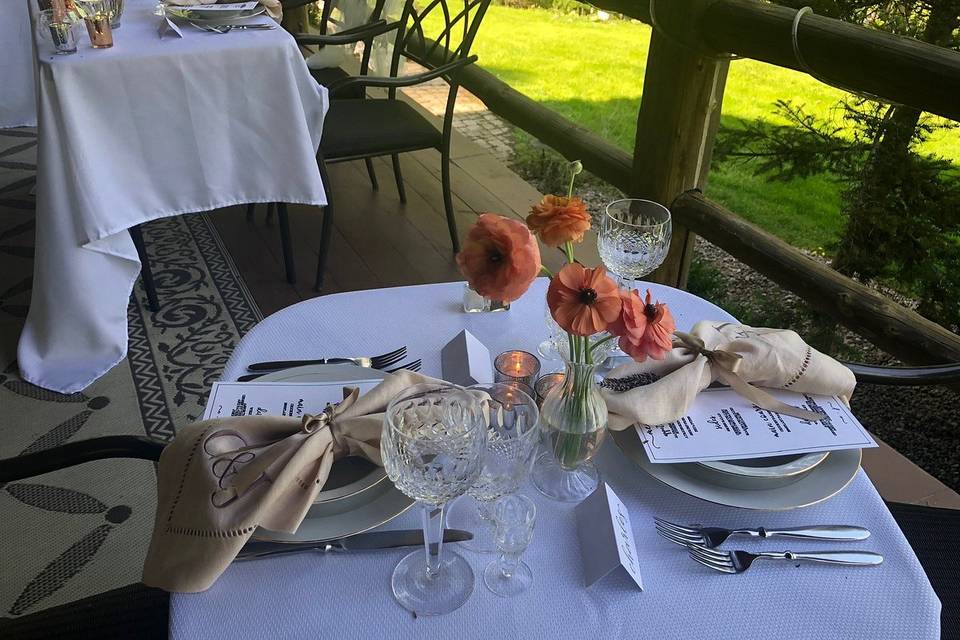 Porch Table Setting